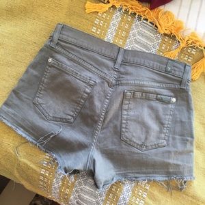 Olive green 7 for all mankind denim shorts
